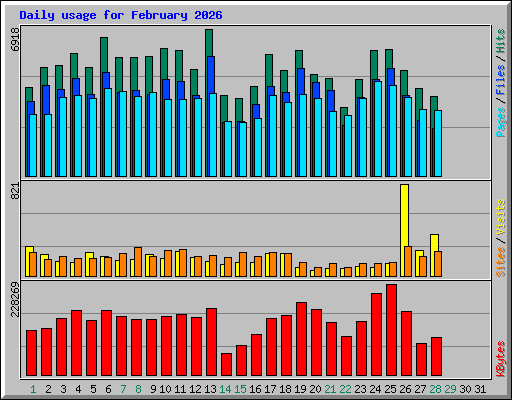 Daily usage for February 2026