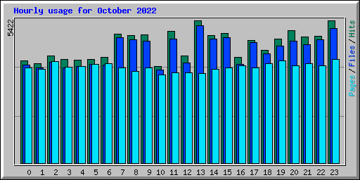 Hourly usage for October 2022