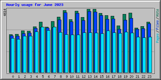 Hourly usage for June 2023