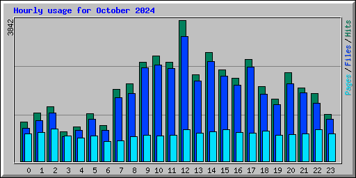 Hourly usage for October 2024