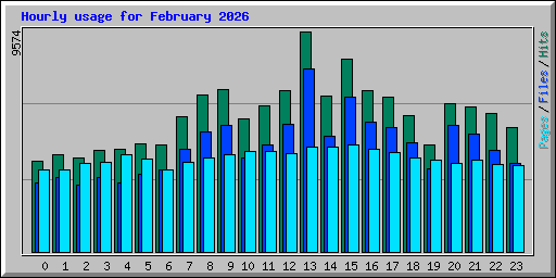 Hourly usage for February 2026