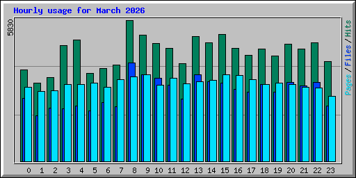 Hourly usage for March 2026